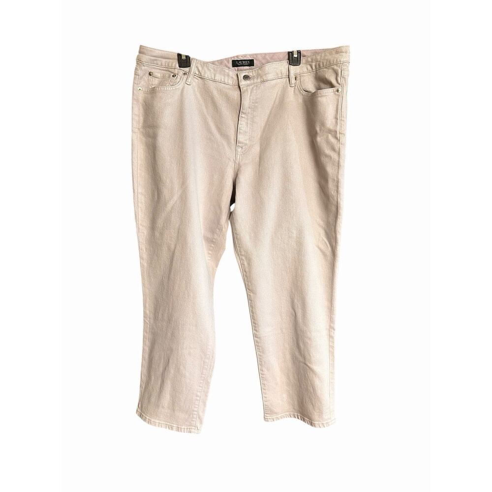 Lauren by Ralph Lauren Straight Leg Ankle Jeans~"Lavender" Shimmer Color 20W